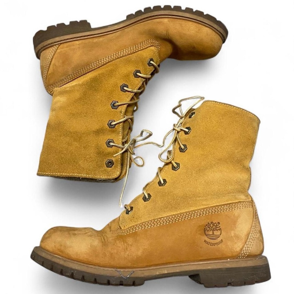 Timberland Beige fleece‎ lined high top boots